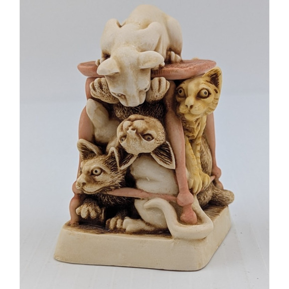 Harmony Kingdom Treasure Jest Trinket Box Tony's Tabbies Cat Pile Orange Tabby - Picture 3 of 13